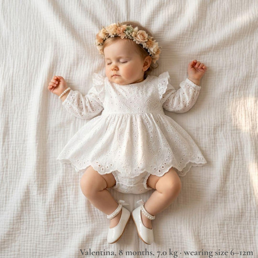 Eyelet Cotton Baby Set with Bloomers - Betina Baby & Kids