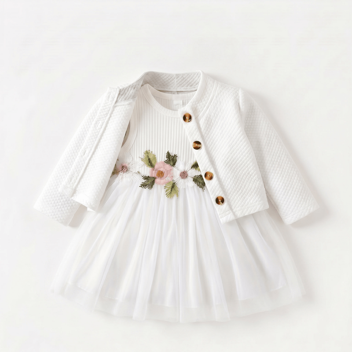 Floral Dress with Cardigan Set - Betina Baby & Kids