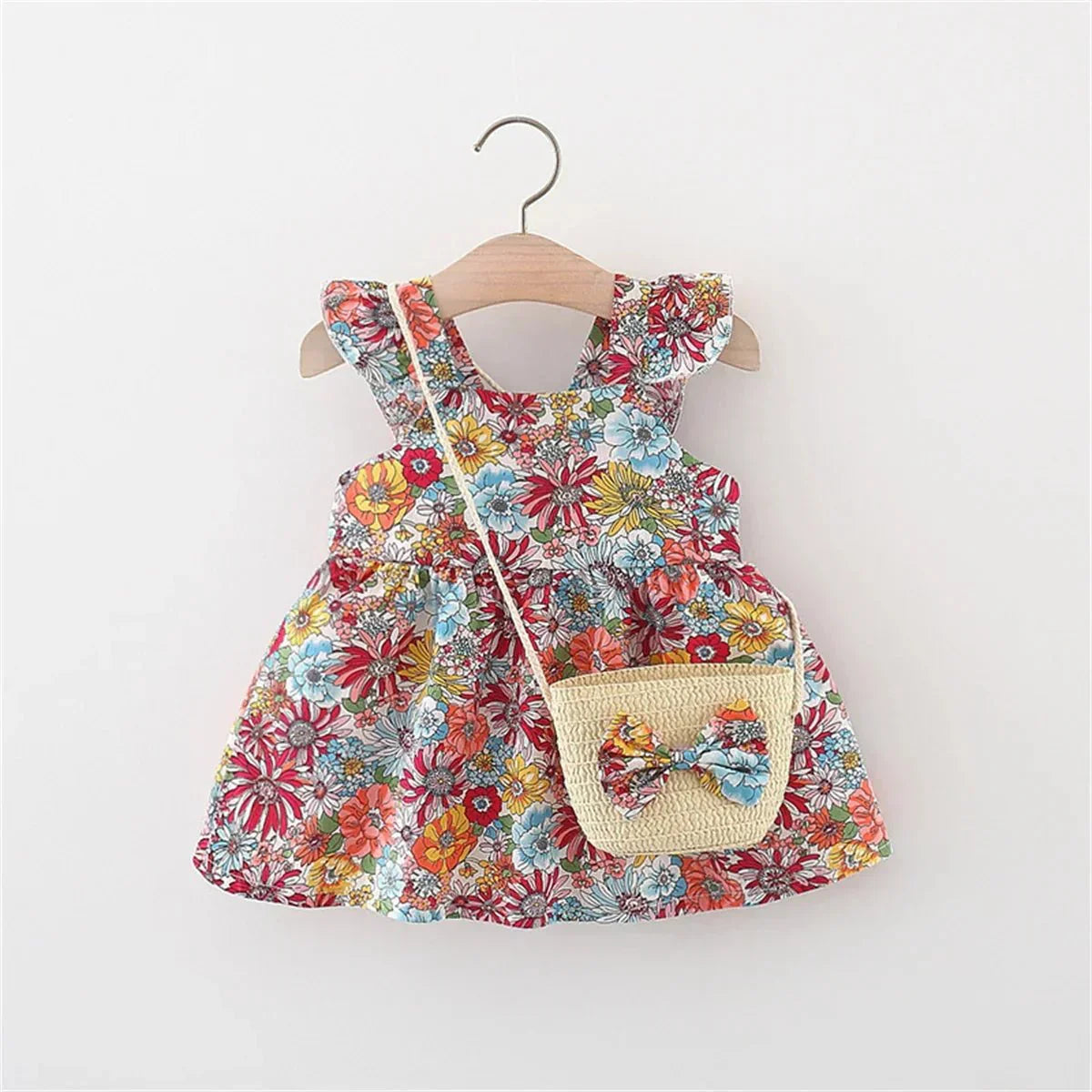 Floral Dress with Mini Bag Set - Betina Baby & Kids