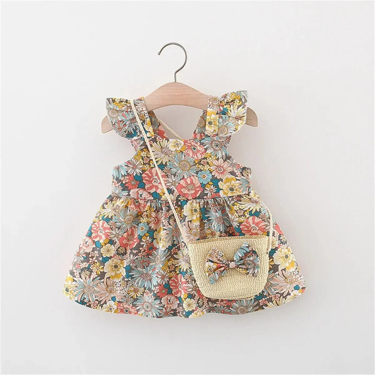 Floral Dress with Mini Bag Set - Betina Baby & Kids
