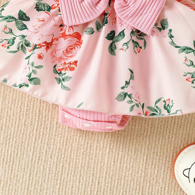 Floral Lace Romper Dress with Headband - Betina Baby & Kids