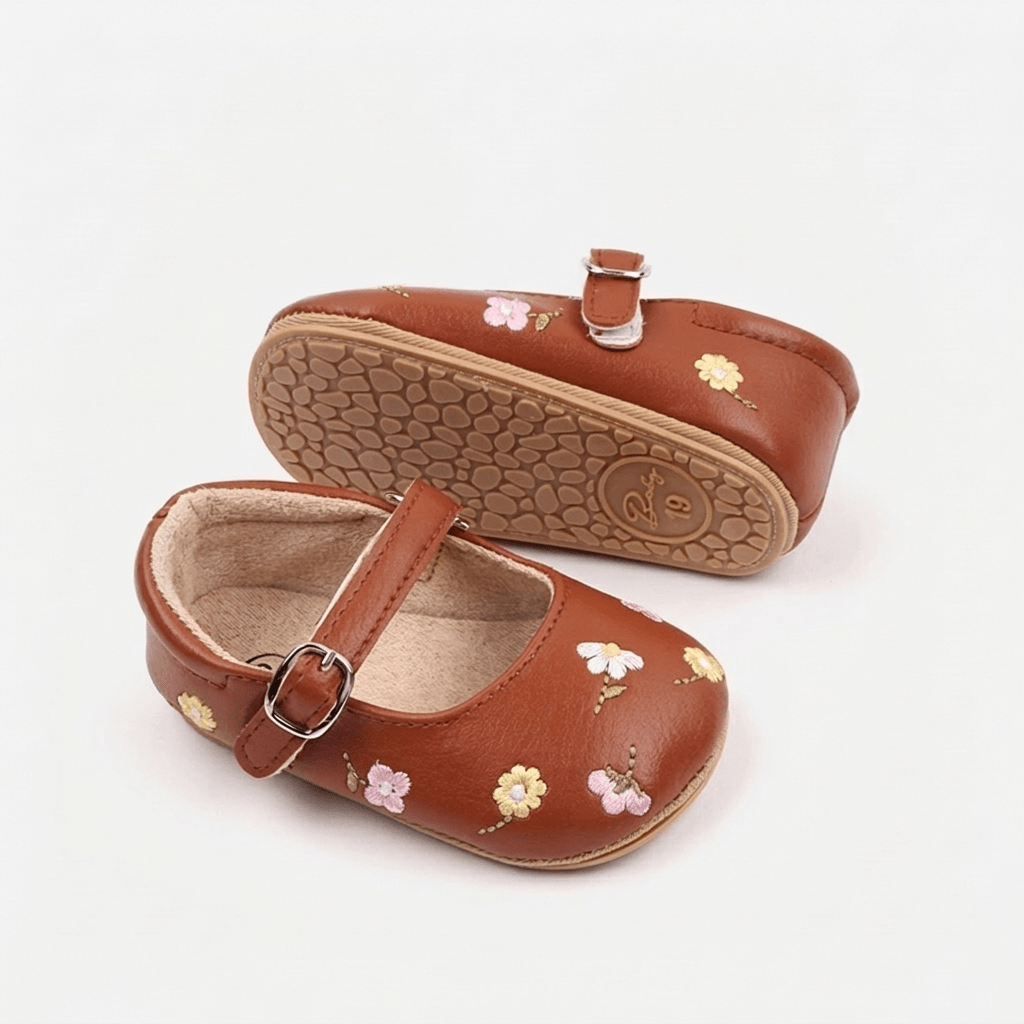 Floral Mary Jane Baby Shoes - Betina Baby & Kids