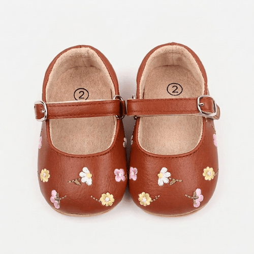 Floral Mary Jane Baby Shoes - Betina Baby & Kids
