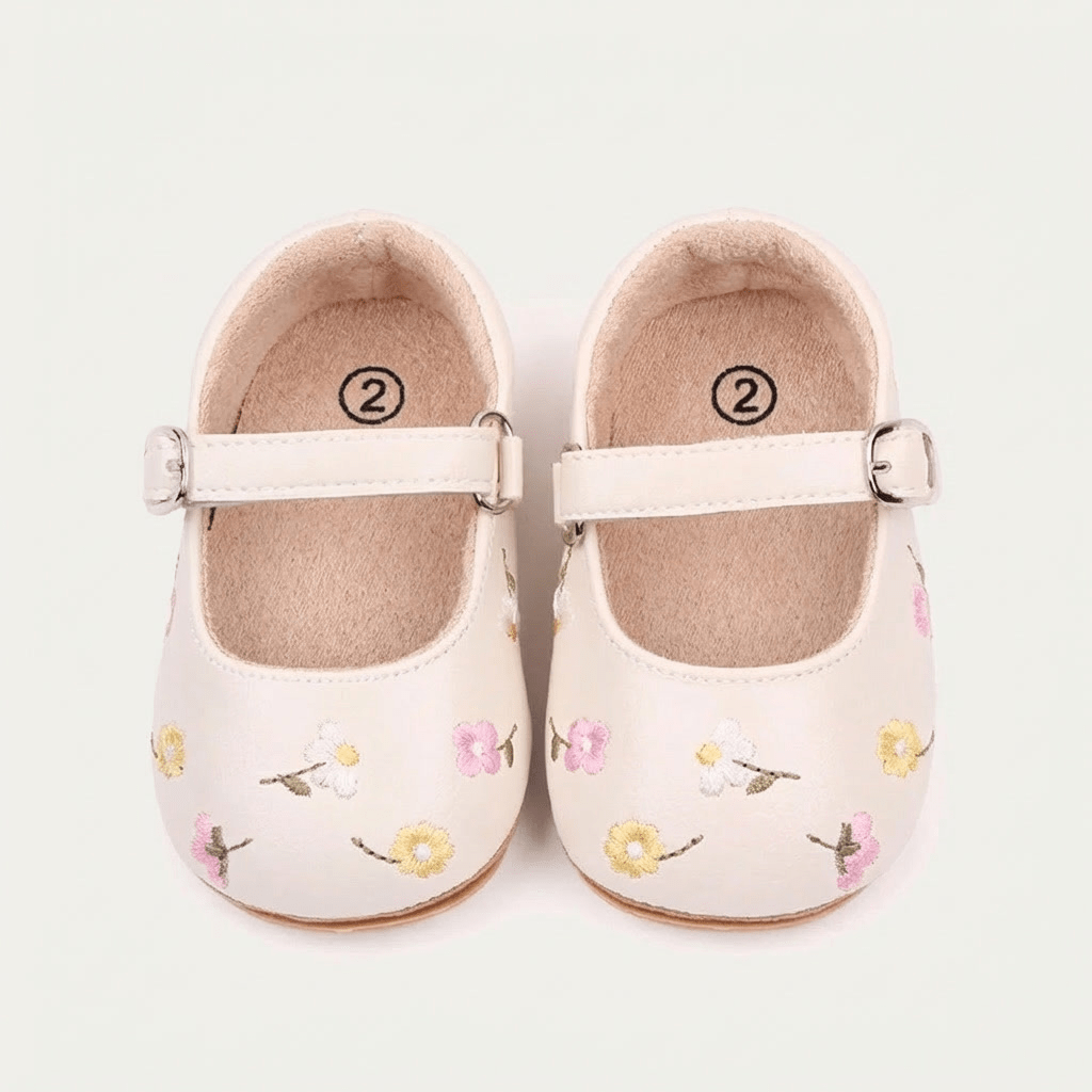 Floral Mary Jane Baby Shoes - Betina Baby & Kids