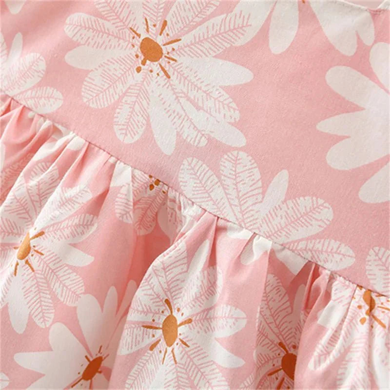 Floral Puff Sleeve Bow Dress - Betina Baby & Kids