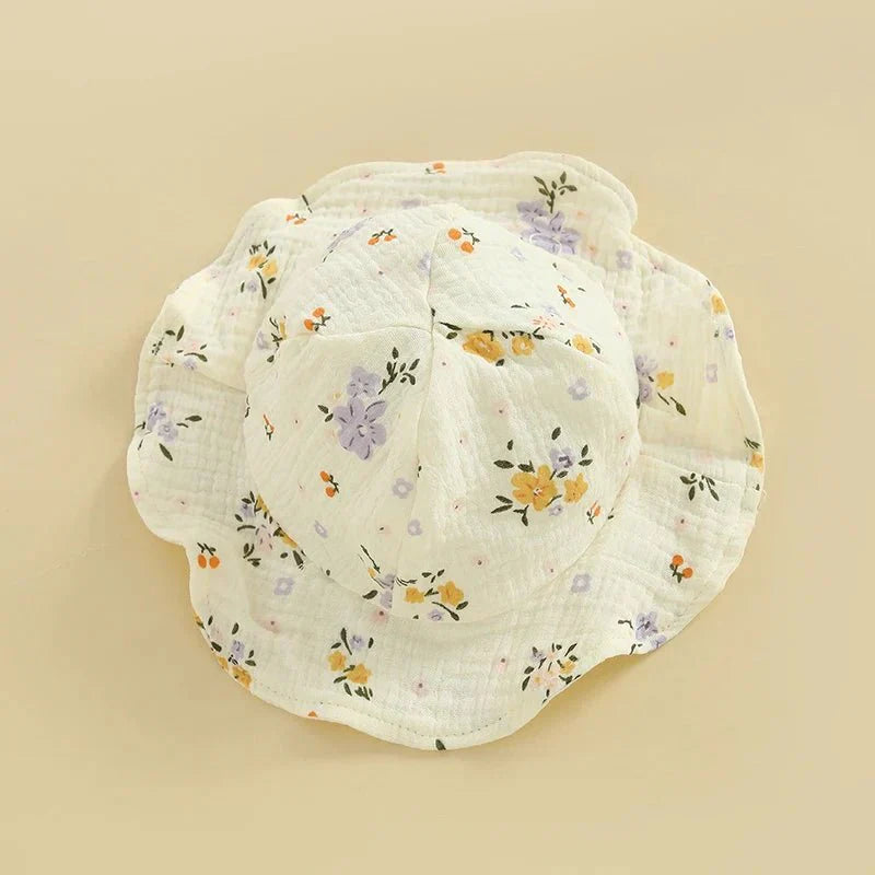 Floral Ruffle Baby Romper with Hat - Betina Baby & Kids