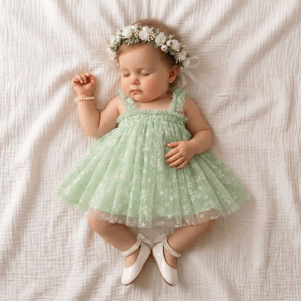 Floral Tulle Baby Dress - Betina Baby & Kids