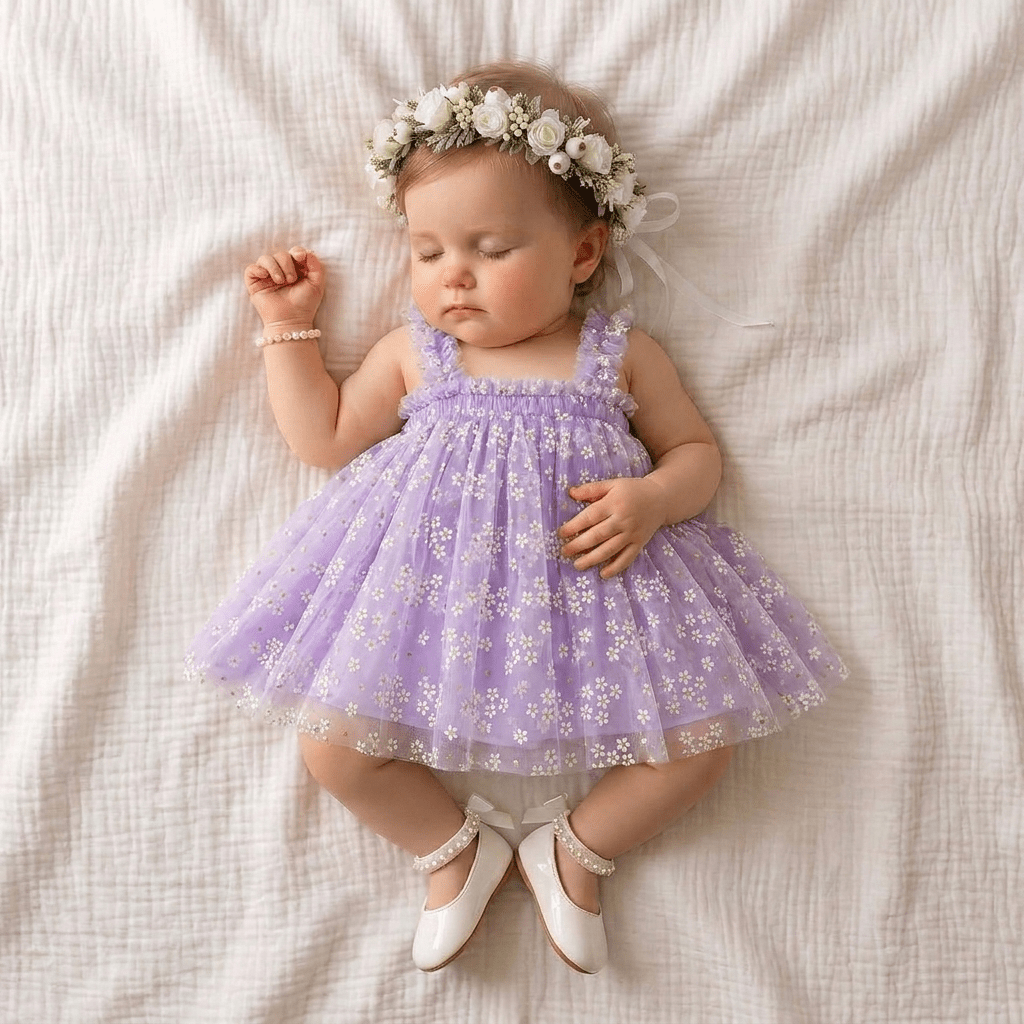Floral Tulle Baby Dress - Betina Baby & Kids