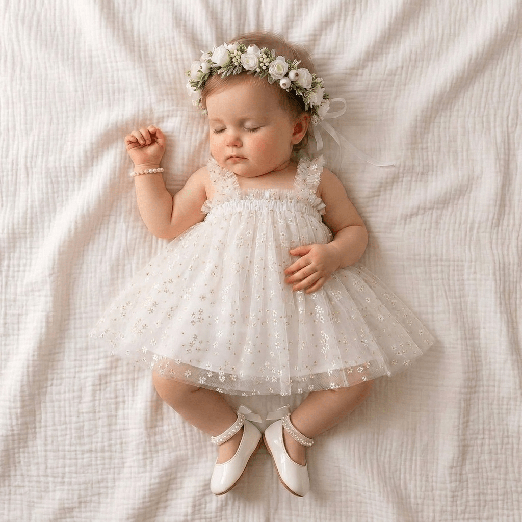 Floral Tulle Baby Dress - Betina Baby & Kids