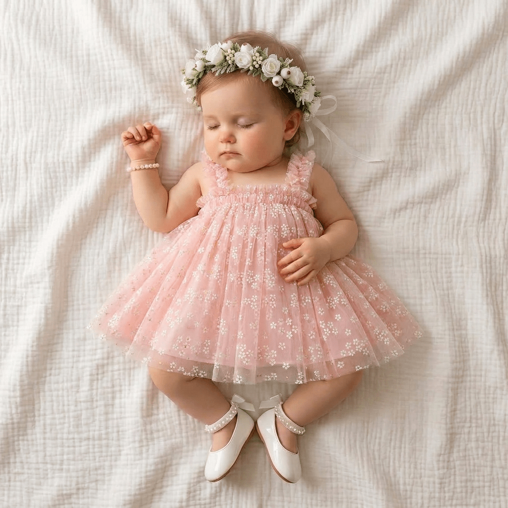Floral Tulle Baby Dress - Betina Baby & Kids