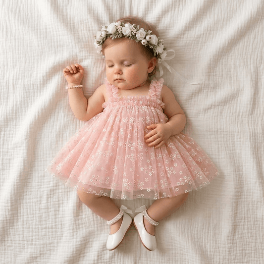 Floral Tulle Baby Dress - Betina Baby & Kids