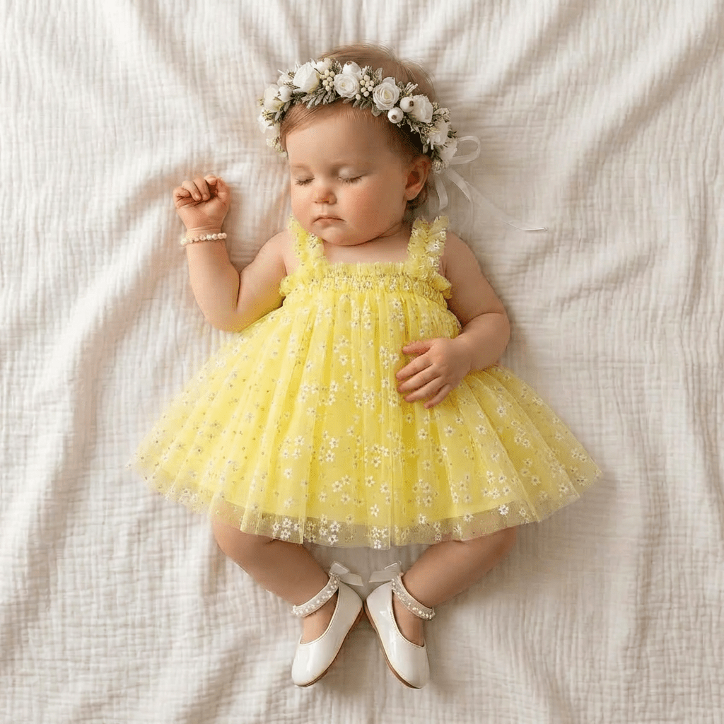 Floral Tulle Baby Dress - Betina Baby & Kids