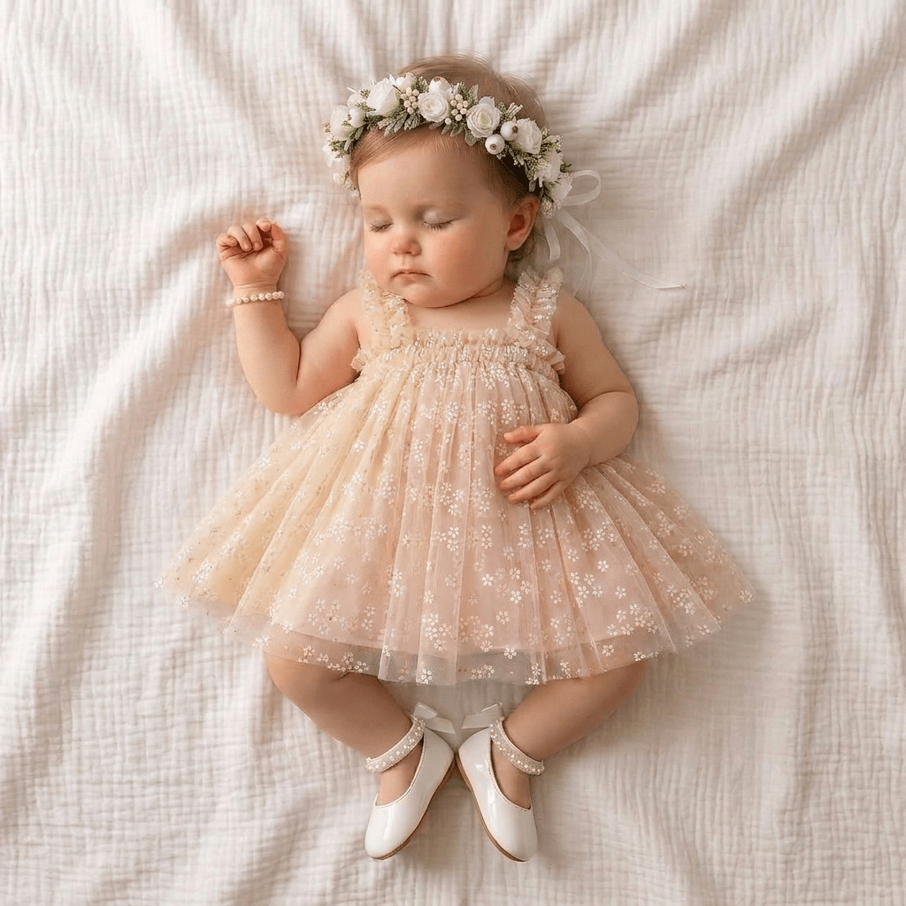 Floral Tulle Baby Dress - Betina Baby & Kids