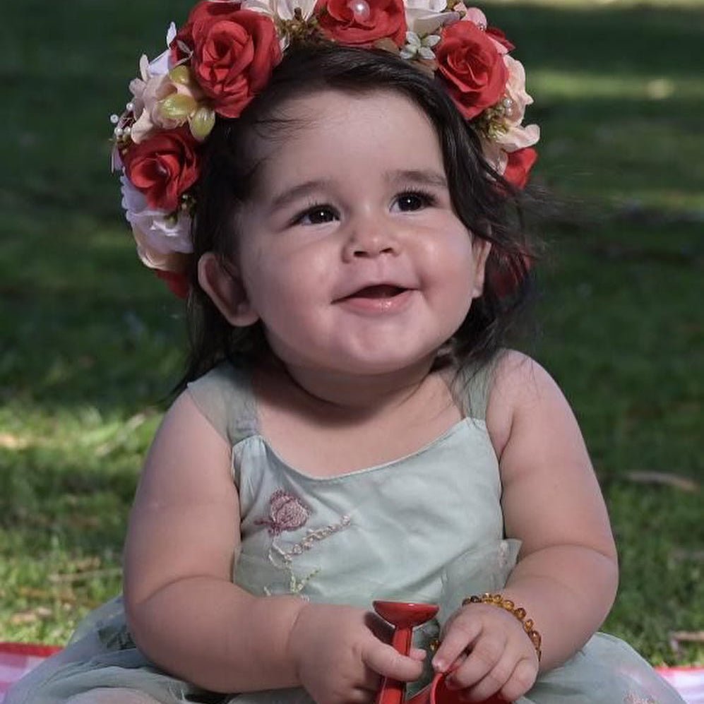 Floral Tulle Bow Baby Dress Bodysuit - Betina Baby & Kids