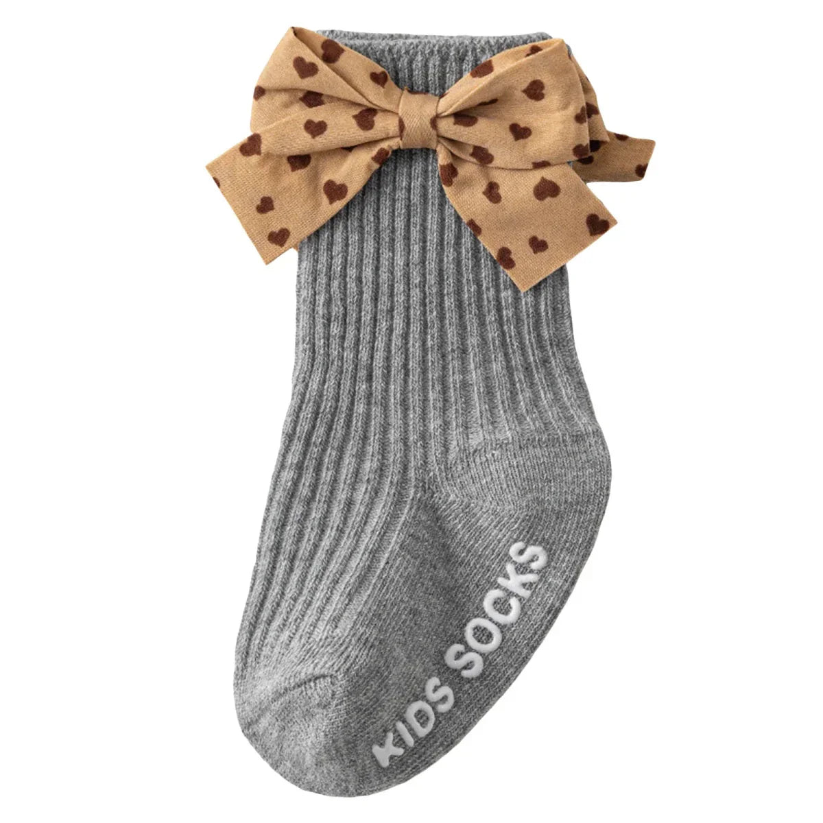 Heart Bow Ribbed Baby Socks - Betina Baby & Kids