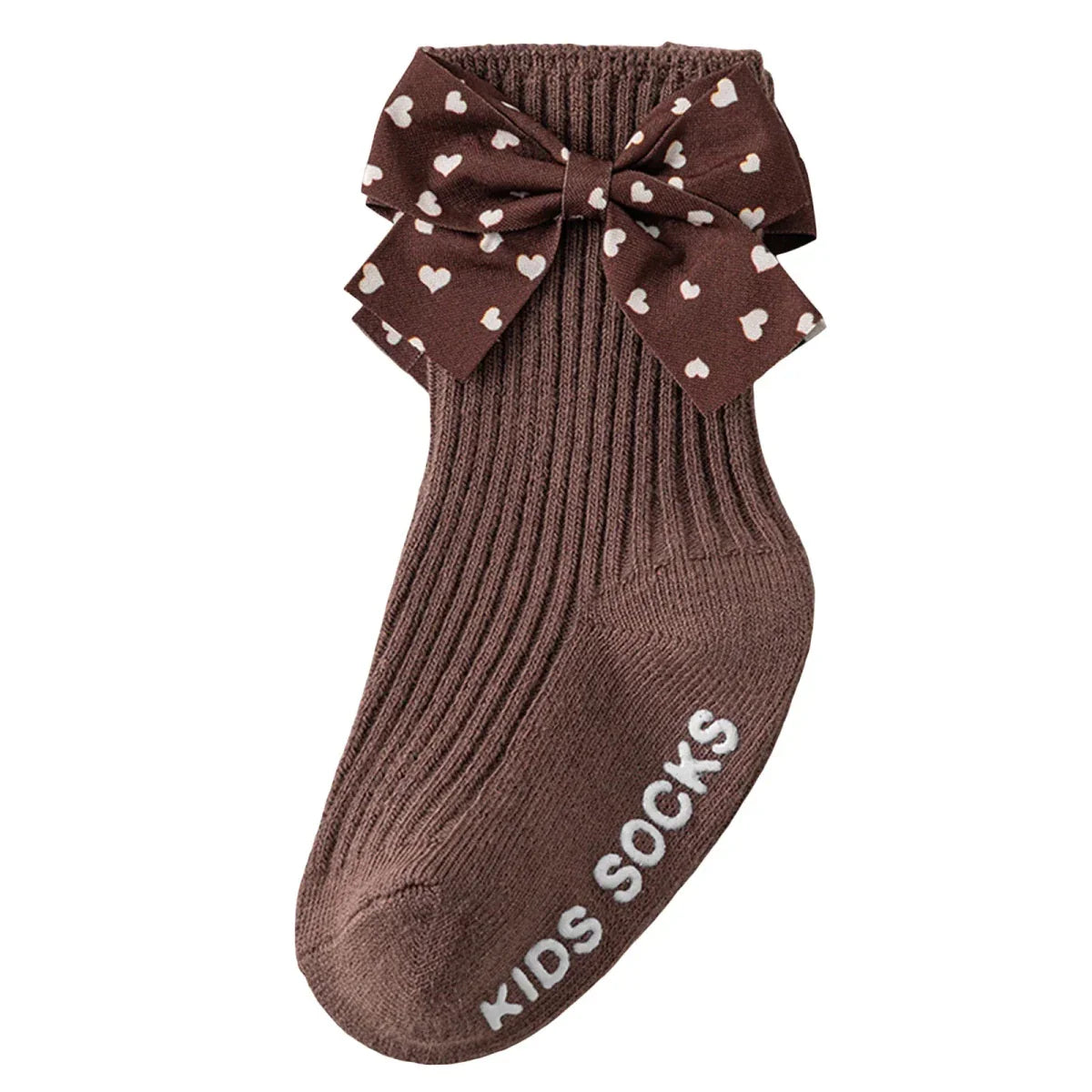 Heart Bow Ribbed Baby Socks - Betina Baby & Kids