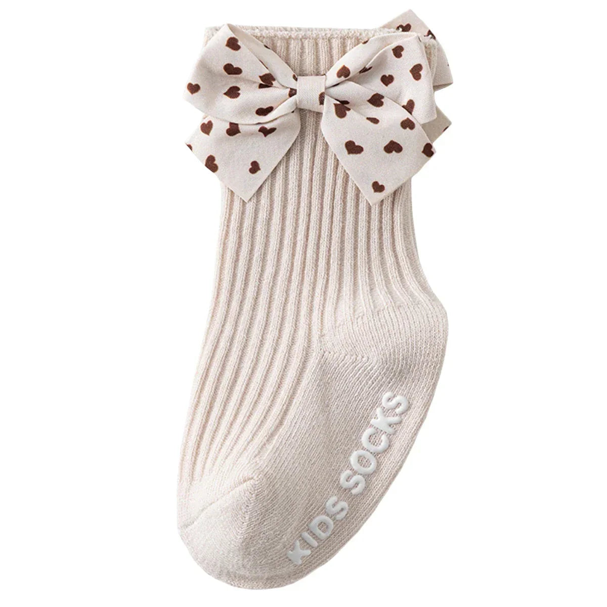 Heart Bow Ribbed Baby Socks - Betina Baby & Kids