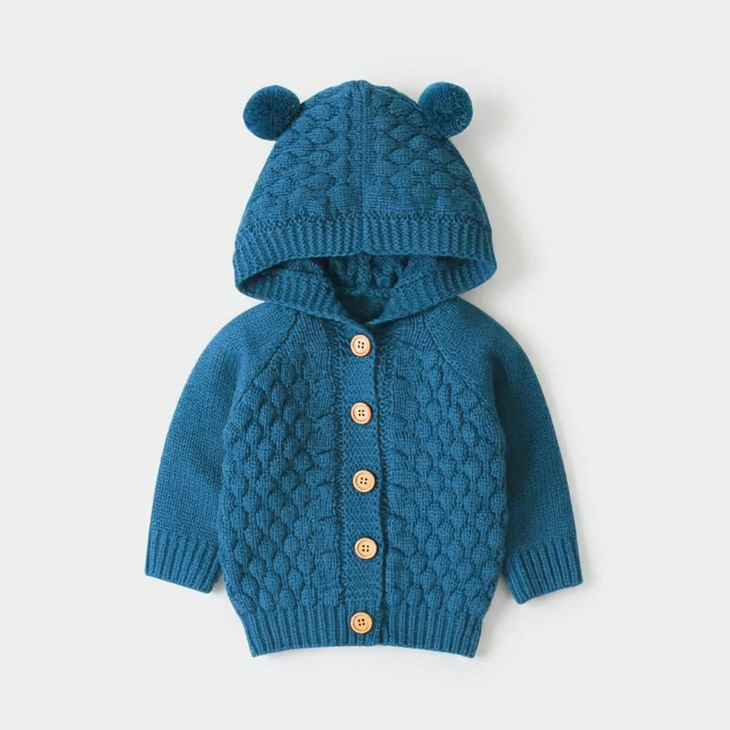 Teddy Knit Baby Coat