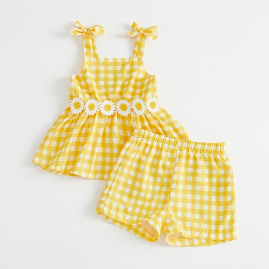 Daisy Plaid Set