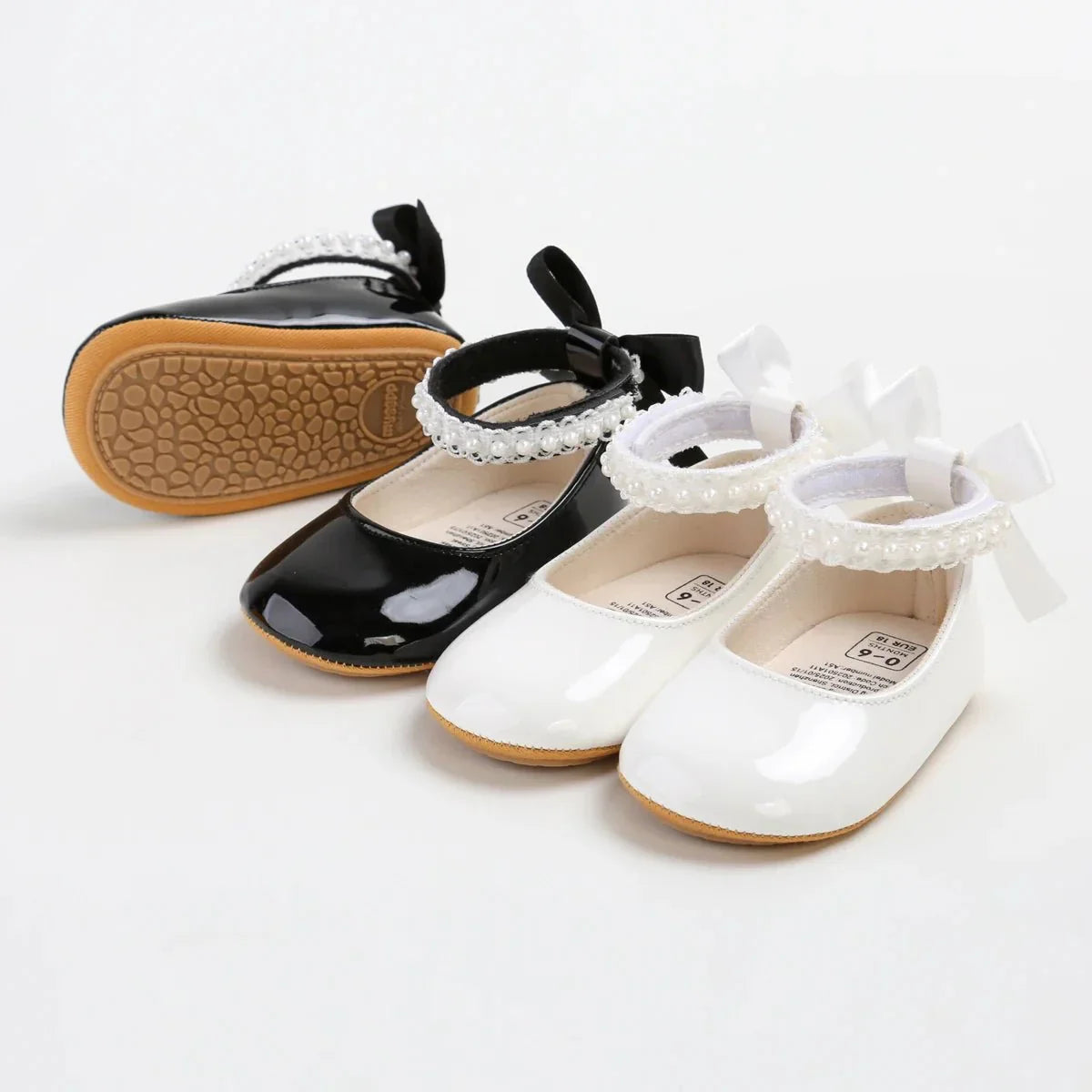 Lace Bow Mary Jane Baby Shoes - Betina Baby & Kids