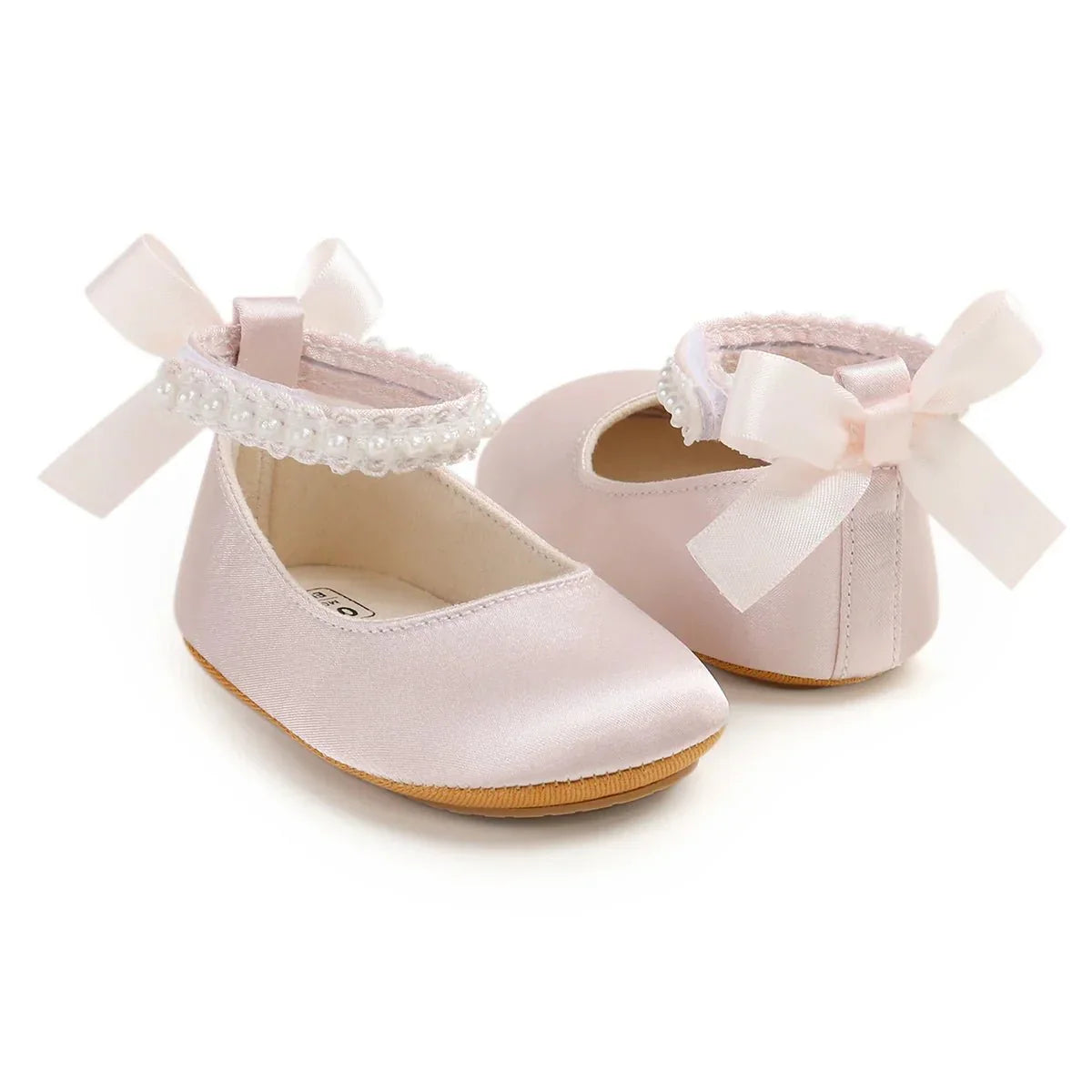 Lace Bow Mary Jane Baby Shoes — Velvet Pink - Betina Baby & Kids
