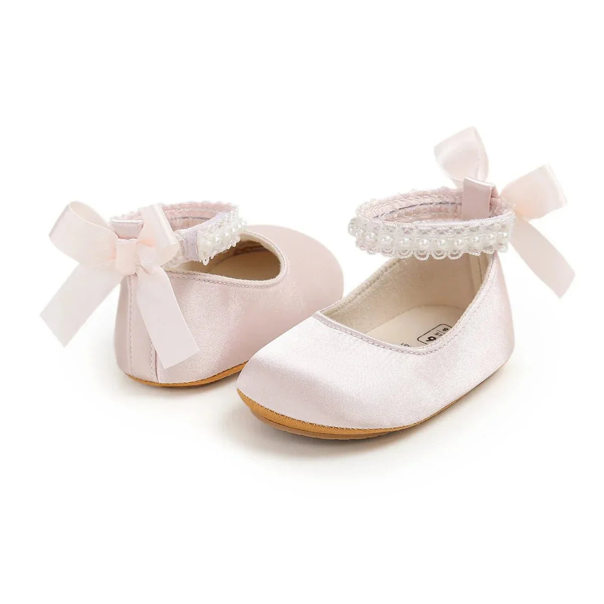 Lace Bow Mary Jane Baby Shoes — Velvet Pink - Betina Baby & Kids