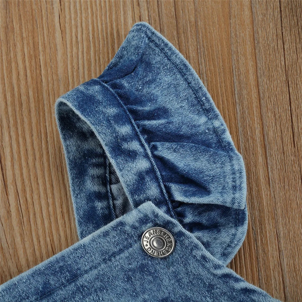 Rainbow Denim Romper with Headband - Betina Baby & Kids