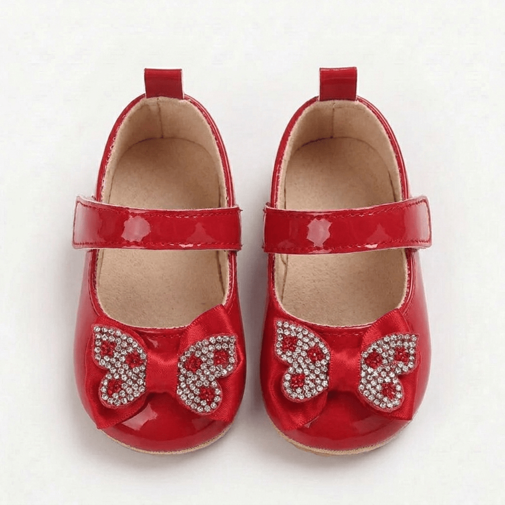 Rhinestone Bow Mary Jane Baby Shoes - Betina Baby & Kids
