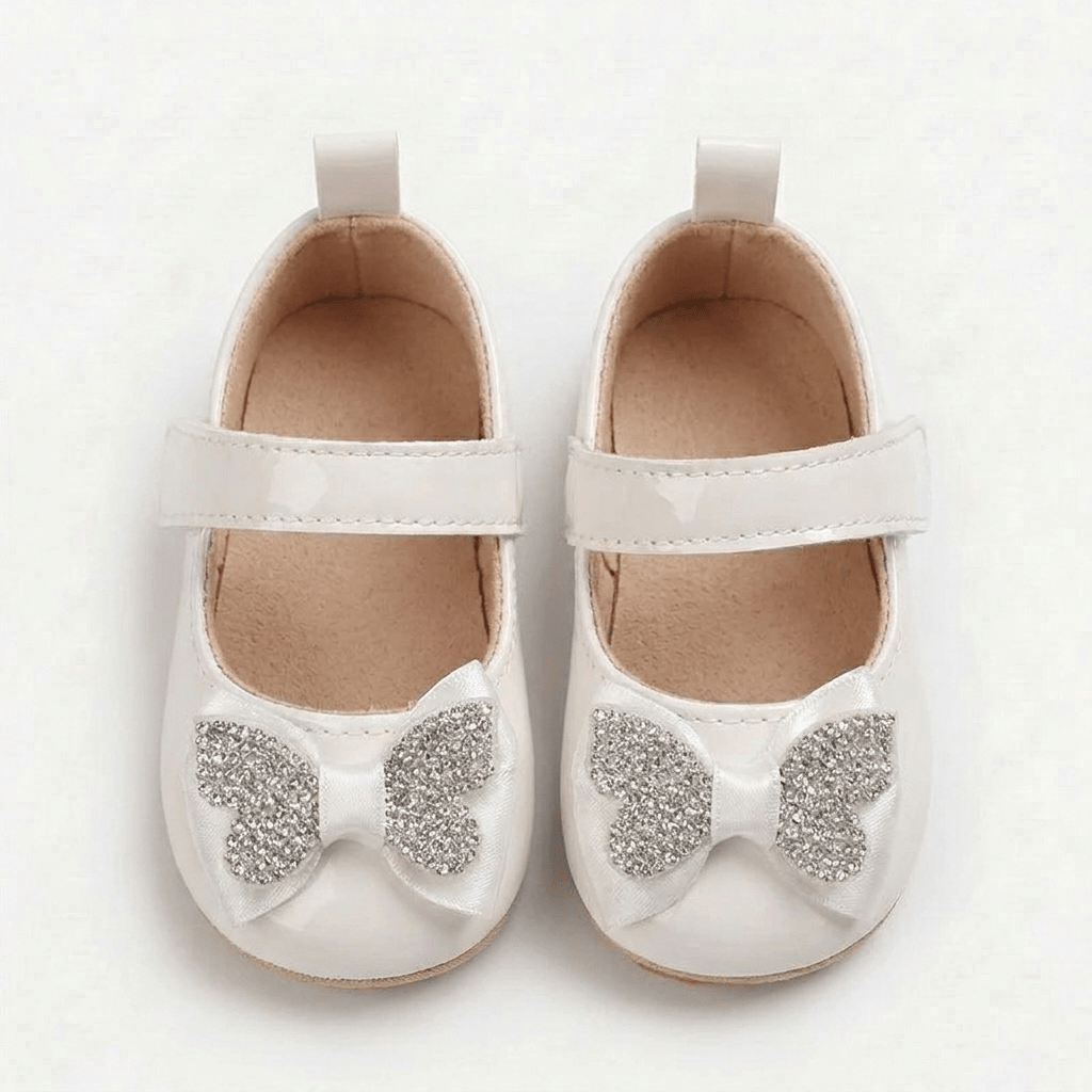 Rhinestone Bow Mary Jane Baby Shoes - Betina Baby & Kids
