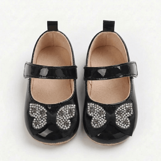 Rhinestone Bow Mary Jane Baby Shoes - Betina Baby & Kids