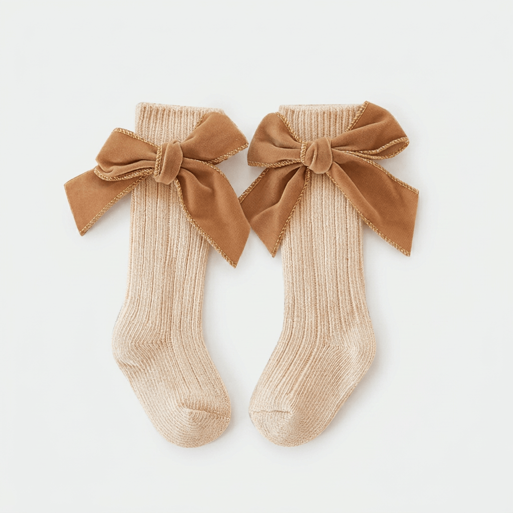 Ribbed Bow Baby Socks - Betina Baby & Kids