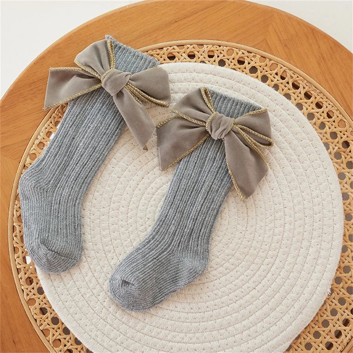 Ribbed Bow Baby Socks - Betina Baby & Kids