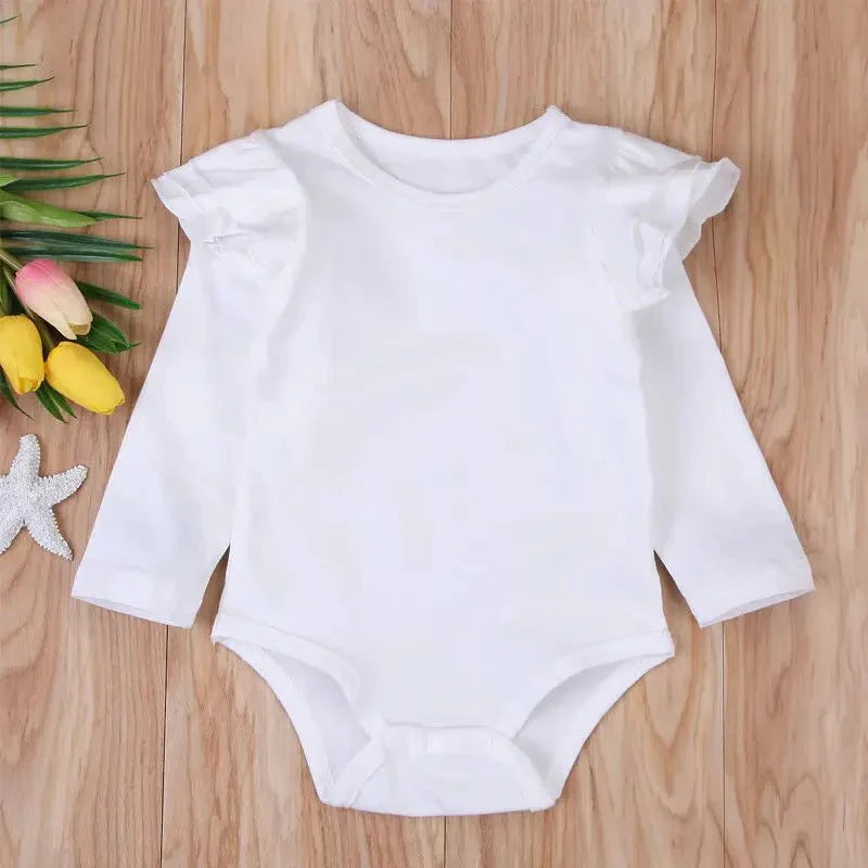 Ruffle Shoulder Long Sleeve Bodysuit - Betina Baby & Kids
