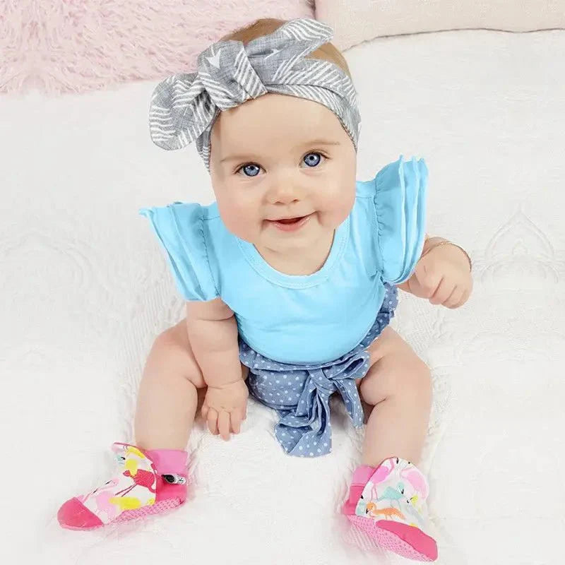 Ruffle Shoulder Long Sleeve Bodysuit - Betina Baby & Kids