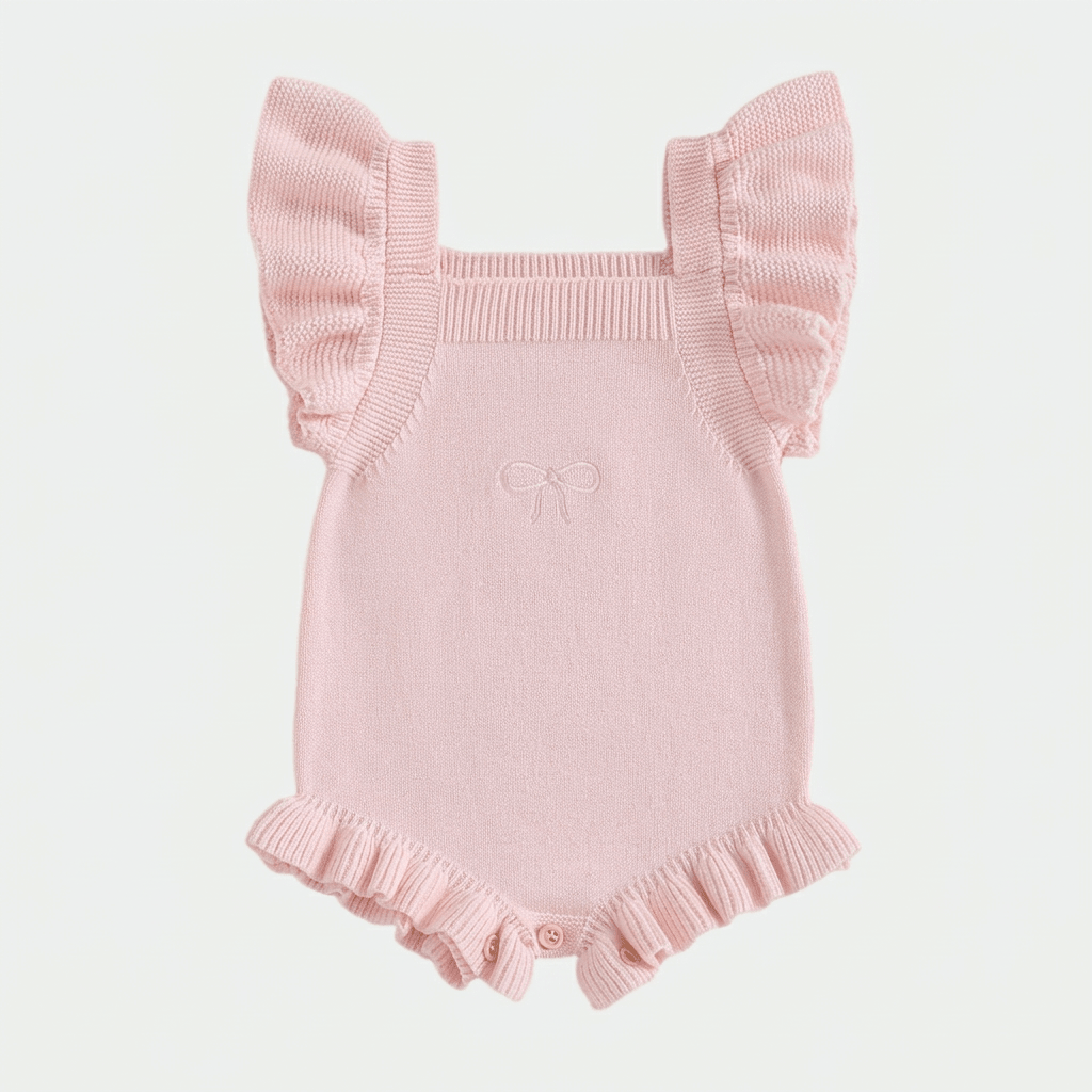Ruffle Strap Knit Romper - Betina Baby & Kids