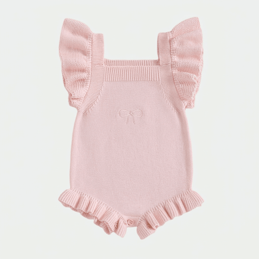 Ruffle Strap Knit Romper - Betina Baby & Kids