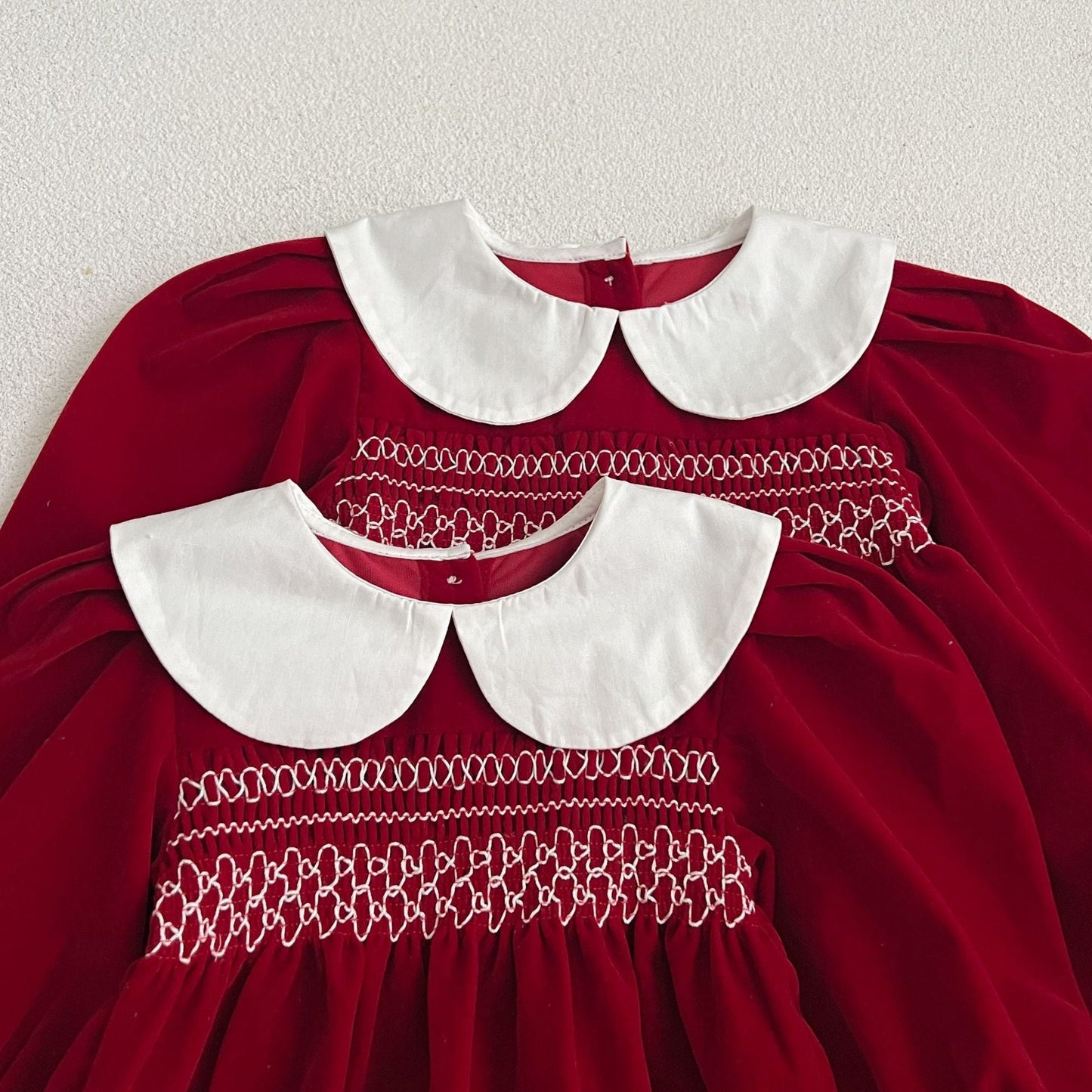 Smocked Collar Baby Romper - Betina Baby & Kids