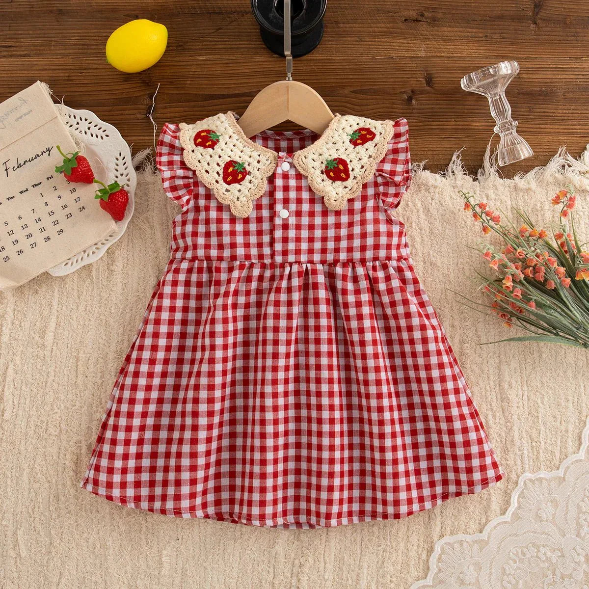 Strawberry Picnic Dress - Betina Baby & Kids