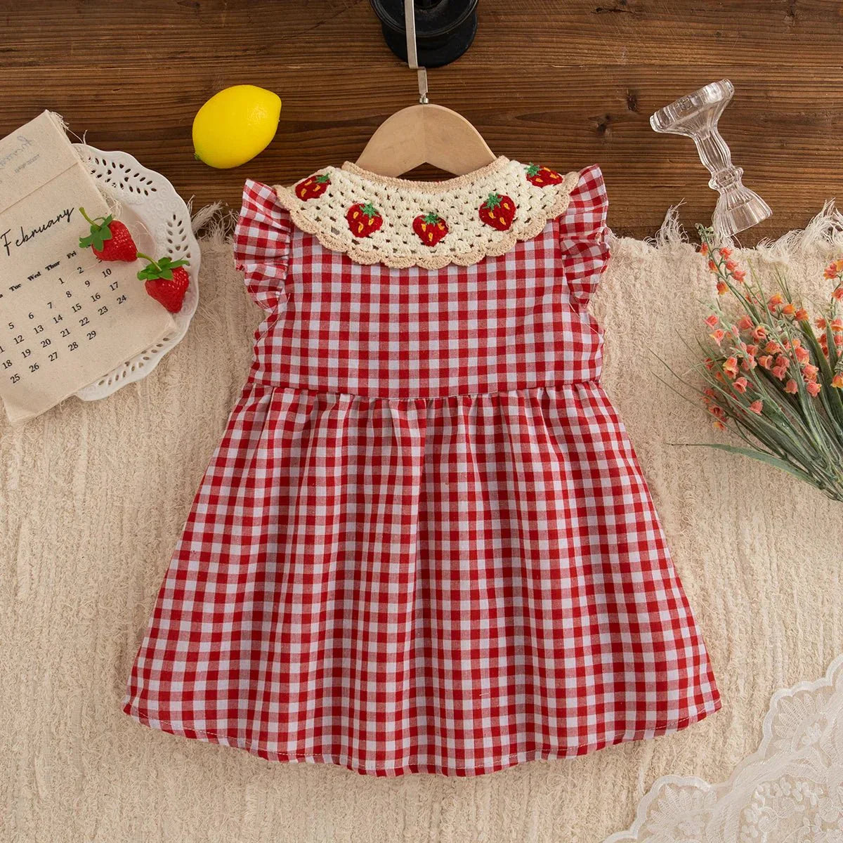 Strawberry Picnic Dress - Betina Baby & Kids