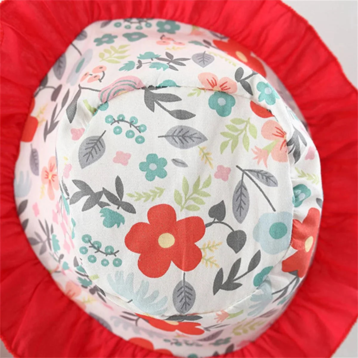 Tropical Floral Ruffle Dress with Hat - Betina Baby & Kids