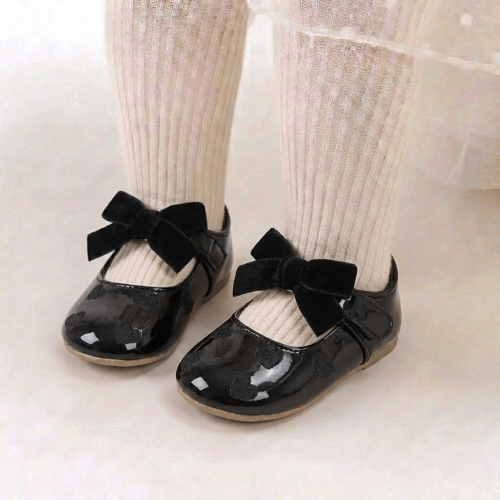 Velvet Bow Baby Shoes - Betina Baby & Kids