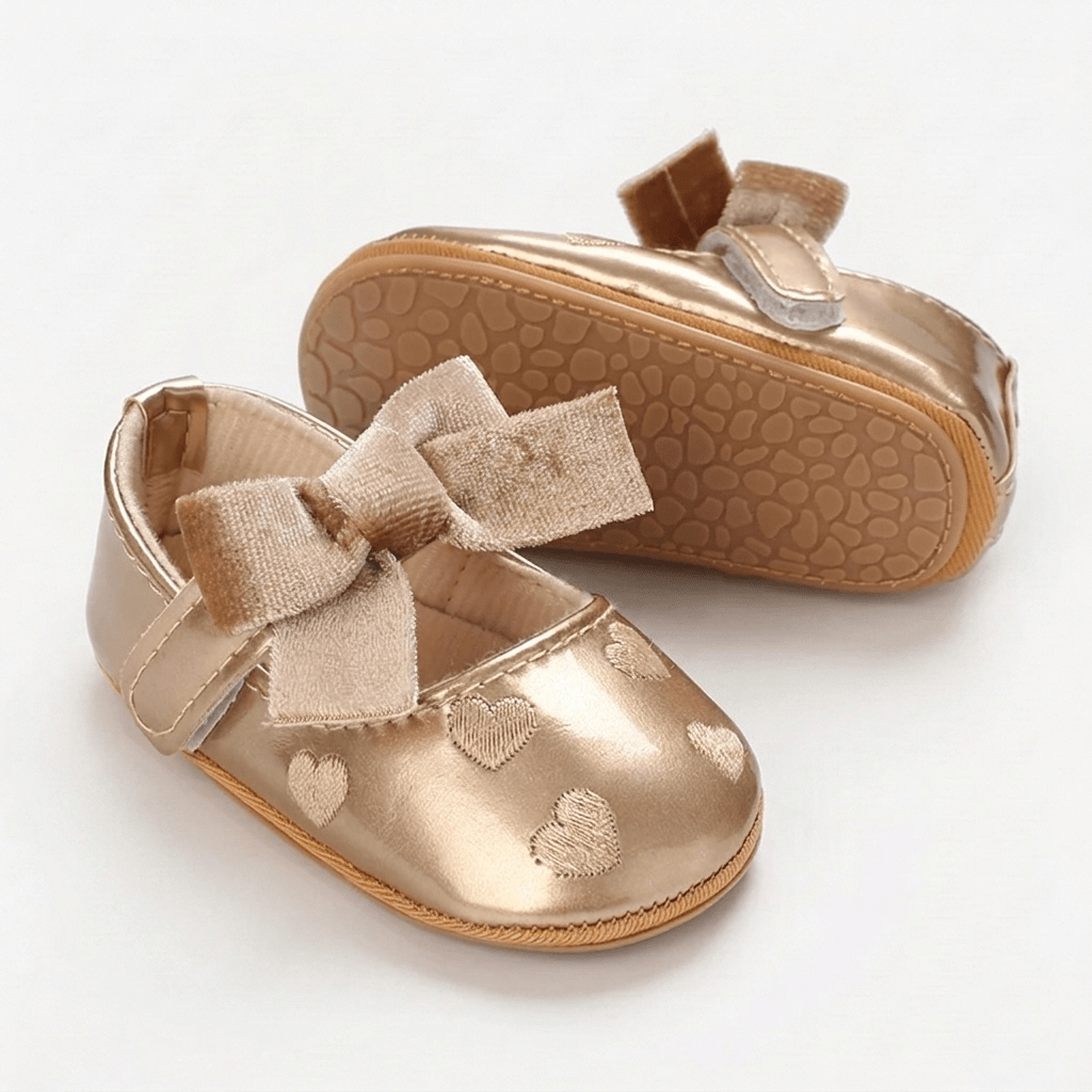 Velvet Bow Baby Shoes - Betina Baby & Kids