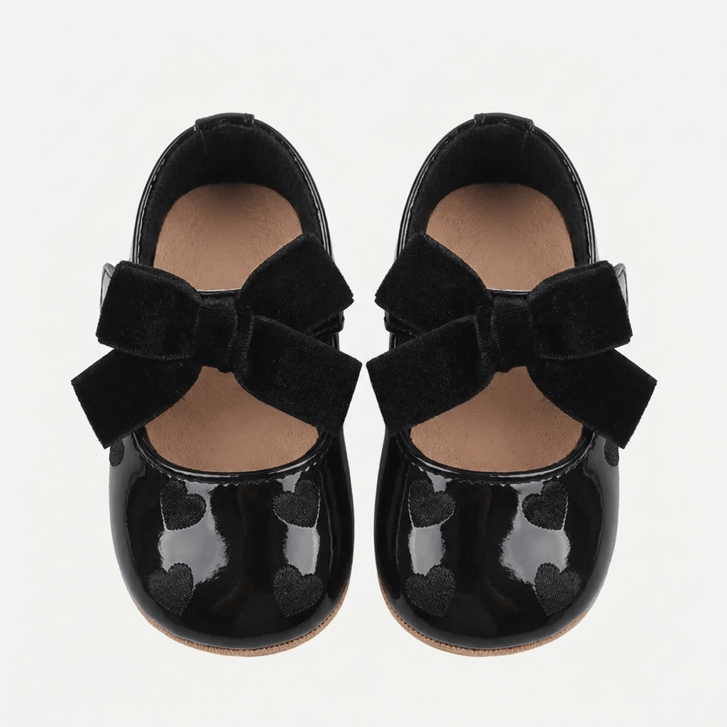 Velvet Bow Baby Shoes - Betina Baby & Kids