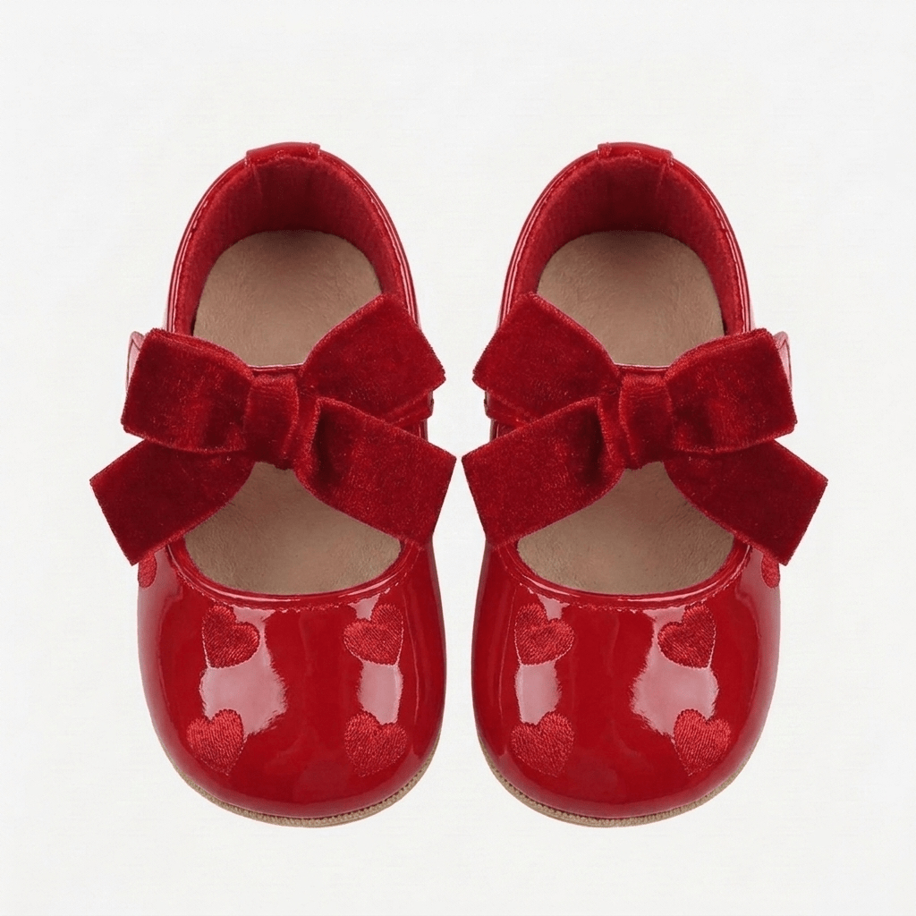 Velvet Bow Baby Shoes - Betina Baby & Kids